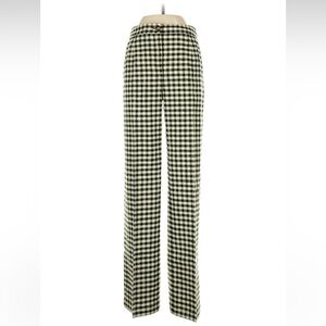Sezane Martin Trousers Ecru/Khaki Gingham